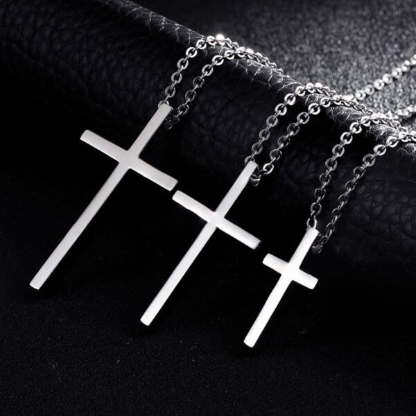 Titanium Steel Cross Pendant Necklace