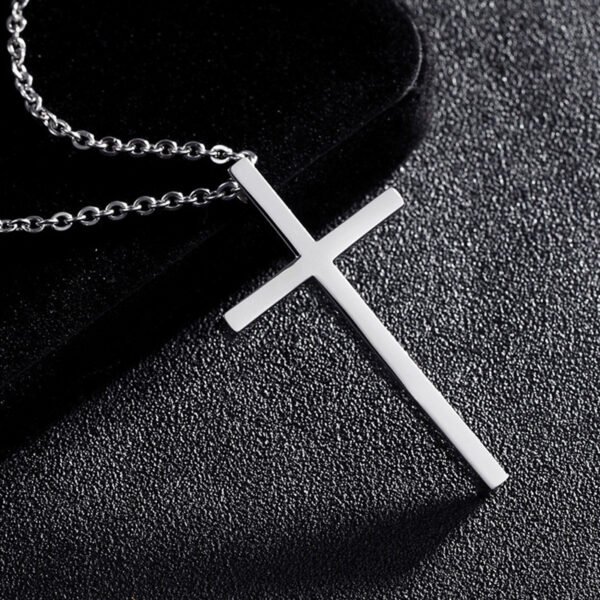 Titanium Steel Cross Pendant Necklace - Image 2