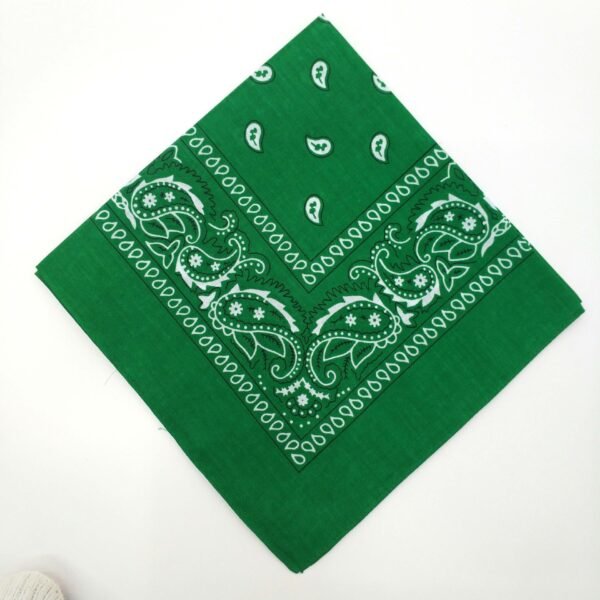 55cm Cotton Cashew Flower Square Scarf Printed Bandanna - Image 5