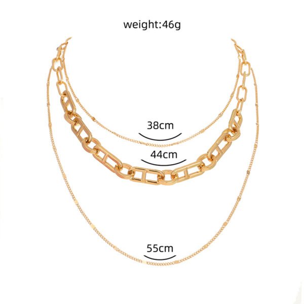 A bold, plaid, multi-layered necklace - Image 6