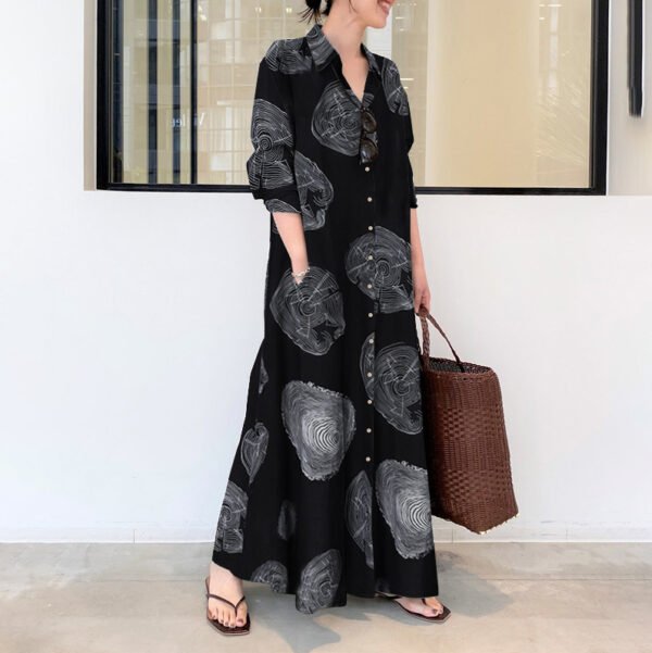 Loose Casual Long Shirt Dress - Image 4
