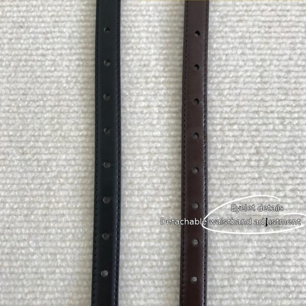 All-match Black Basic Style Small Belt Men - Image 5