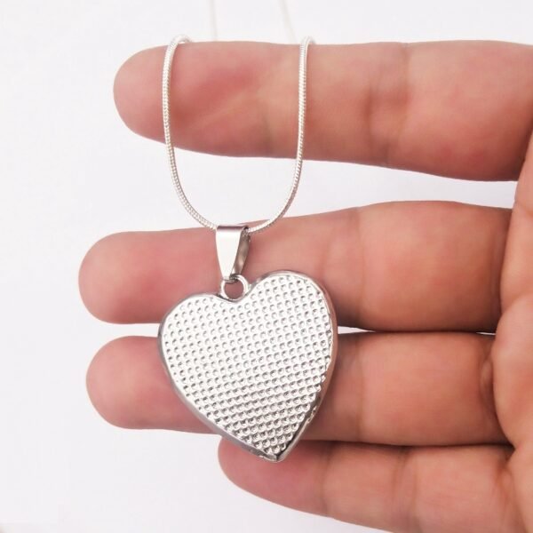 Best Friend Sister Heart Epoxy Pendant Inspirational Necklace - Image 7