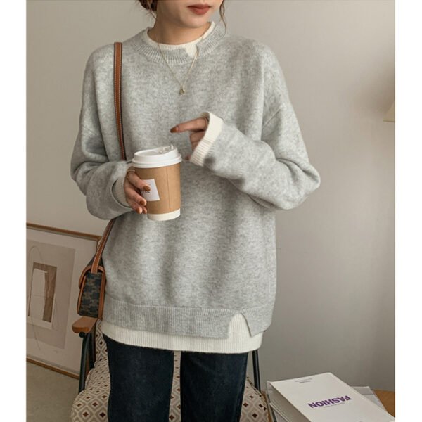All-matching Loose Knitted Pullover Top - Image 2
