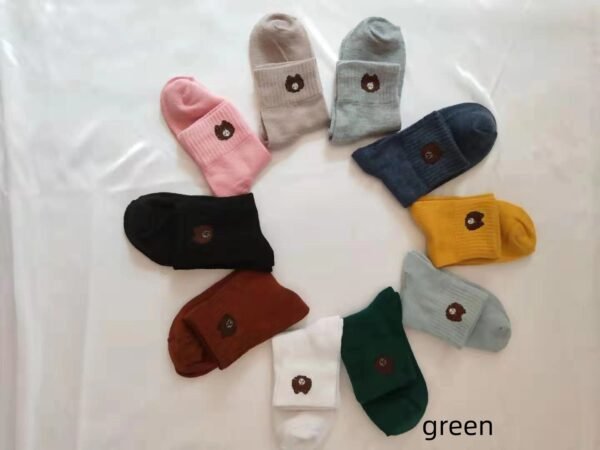 Bear Socks Women's Cute Mid-calf Length Cotton Socks - Image 5