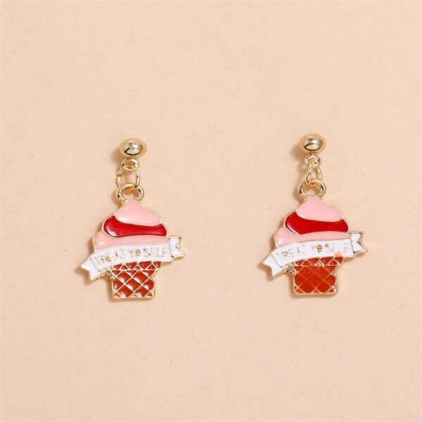 1 Pair Of Fashionable Ice Cream Earrings - Image 3