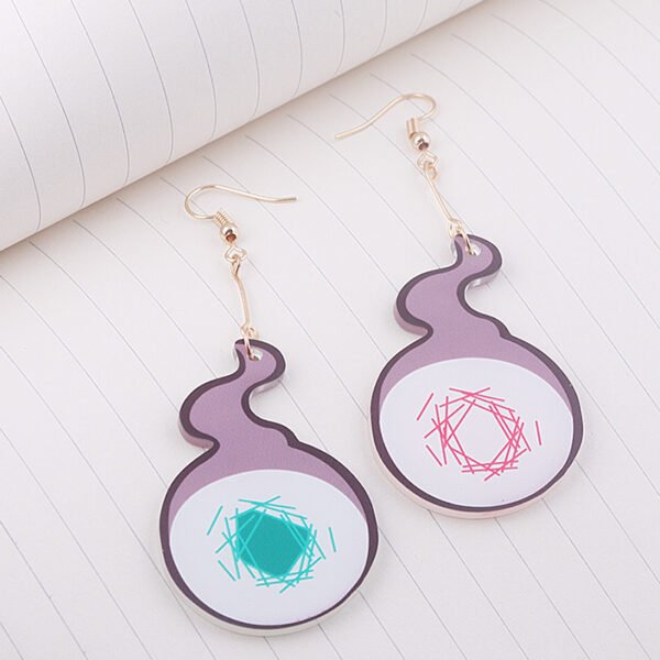 Anime Toilet-Bound Hanako-kun Earrings Yugi Amane Acrylic Fire Pendant Earrings - Image 4