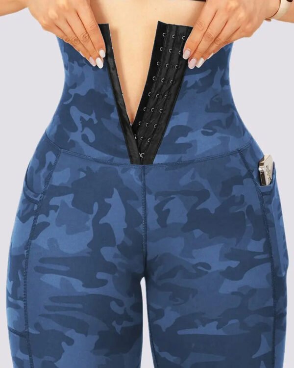 Women's Yoga Sports Patchwork Pocket Tie-dye Leggings - Image 4