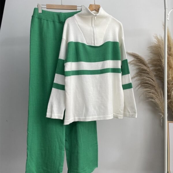 Zip Top Loose Pants Casual Two-piece Suit - Image 9