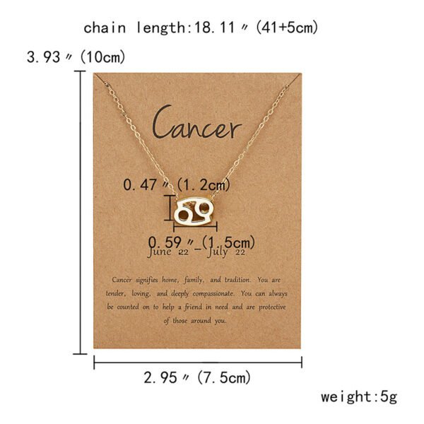12 Constellation Zodiac Sign Necklaces Chokers For Women Girls - Image 8