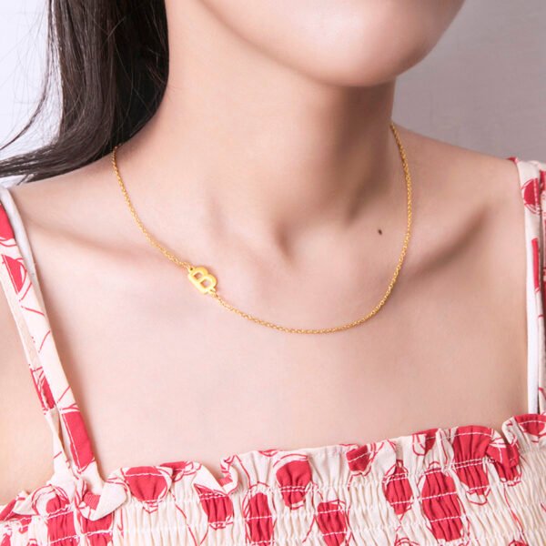 26 English Initials Letter Clavicle Chain Necklace Choker - Image 3