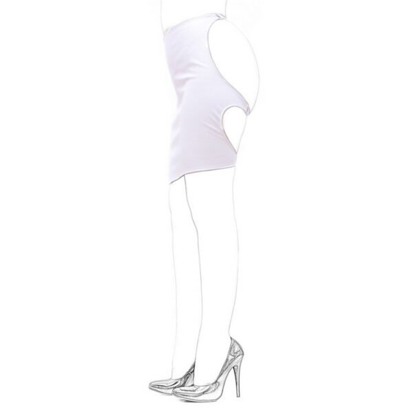 Aisle's Sexy Black Soft PU Sexy Tight-fitting Bag Field Training Short Skirt - Image 4