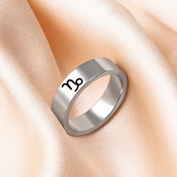 12 Constellation Horoscope Stainless Steel Ring - Image 5
