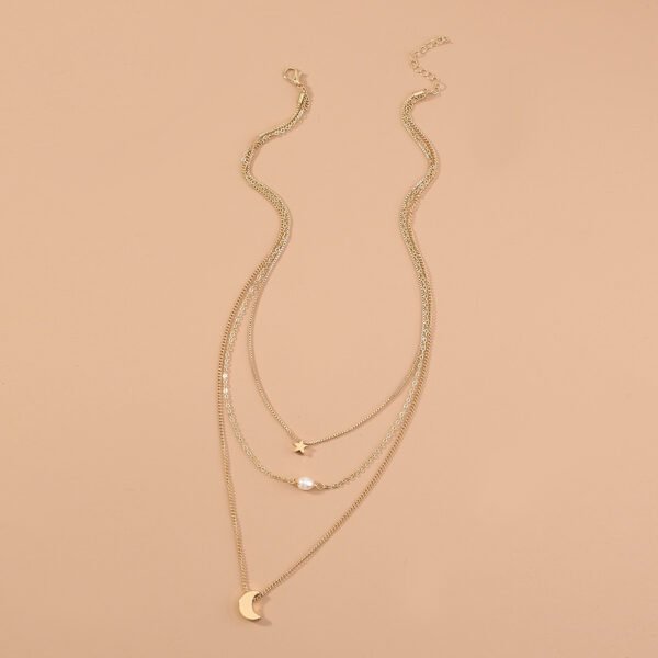 Stars, Moon, natural water, pearls, multiple necklaces - Image 4