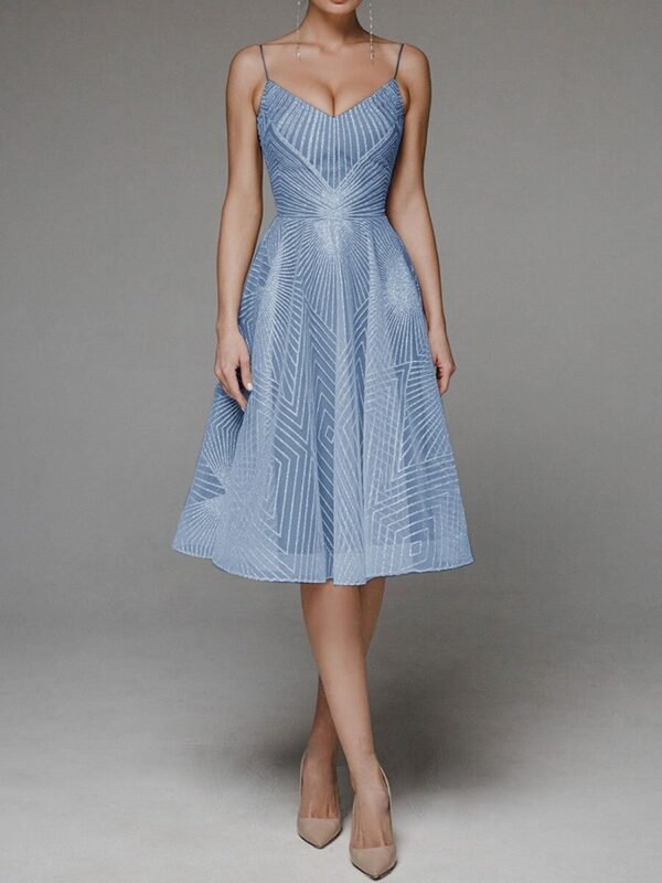 Women's Summer Sling Embroidered Sleeveless Dress - Image 8