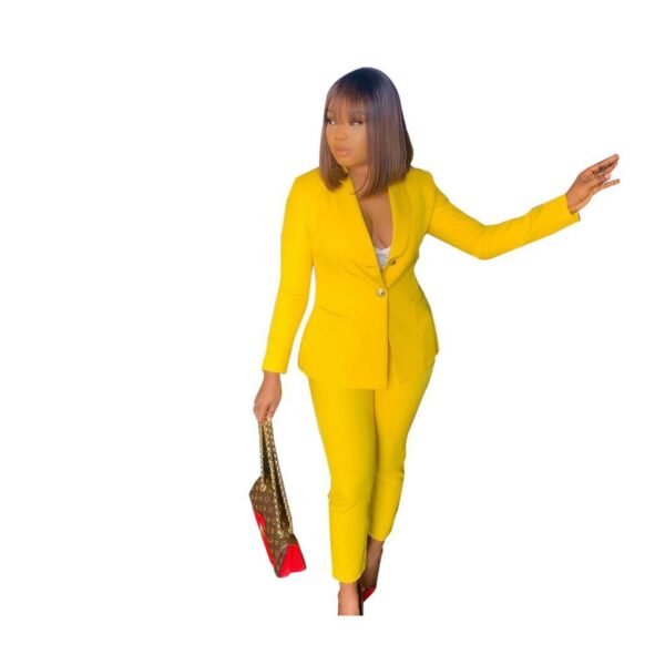 Fashion Leisure Suit Trousers Two-piece Set Suit - Image 2