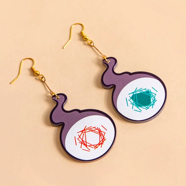 Anime Toilet-Bound Hanako-kun Earrings Yugi Amane Acrylic Fire Pendant Earrings - Image 8