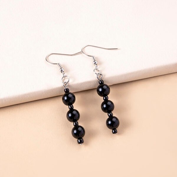 Anime Tokyo Revengers Imaushi Wakasa Earrings Vintage Black Beads Pendant Dangle Earrings - Image 2