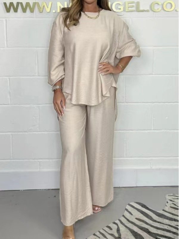 Acetate Satin Long Wide-leg Pants Dovetail Suit - Image 6