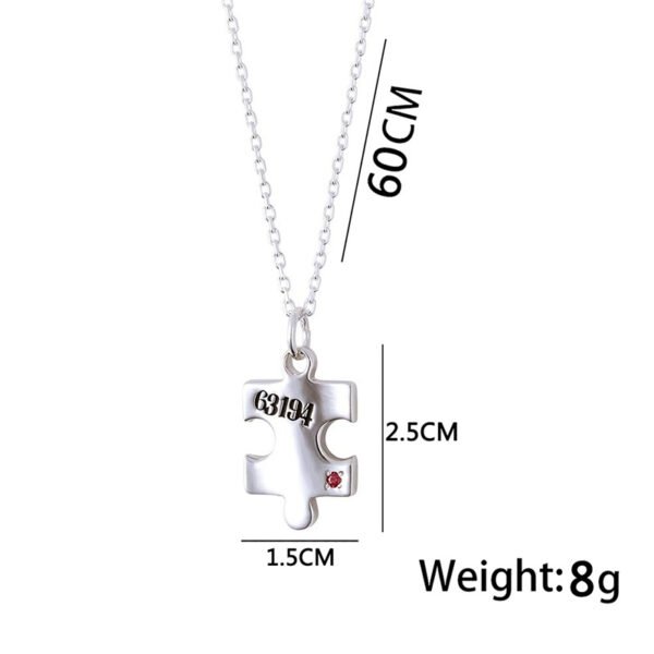 Anime The Promised Neverland Emma Norman Ray Number Puzzle Necklace - Image 2