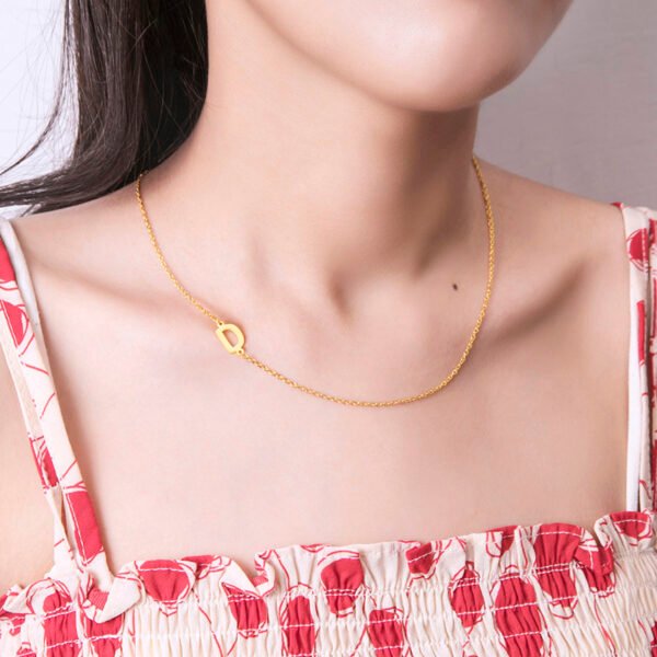 26 English Initials Letter Clavicle Chain Necklace Choker - Image 5