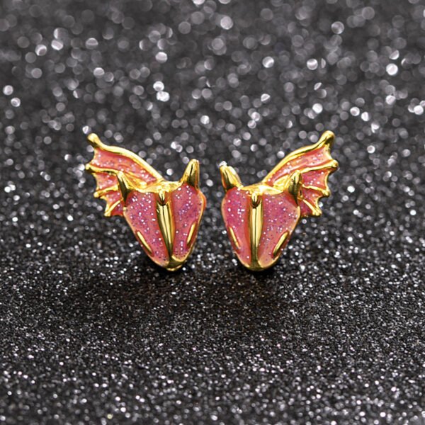 Boho Dragon Dinosaur Stud Earrings For Women Girls - Image 2