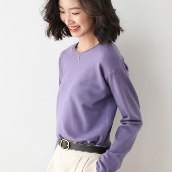 Autumn And Winter New Short Sweater Women Low Round Neck - Image 6