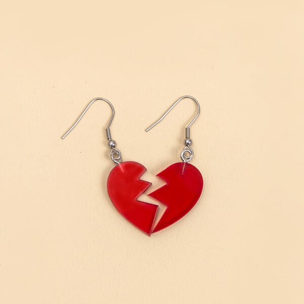 Anime JOJOS Bizarre Adventure Crusaders Kakyoin Noriak Earrings Red Broken Heart Earrings - Image 6