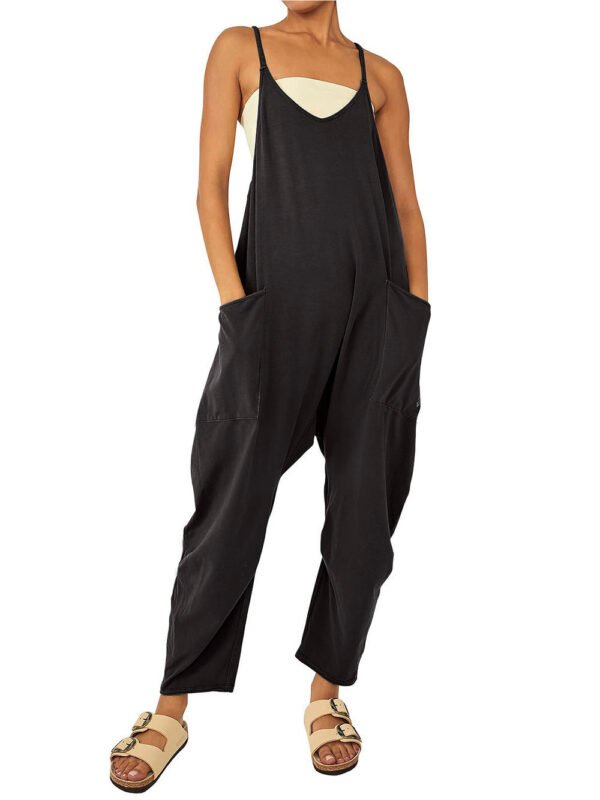 Zipper Pocket Sling Pants Jumpsuit - Image 8