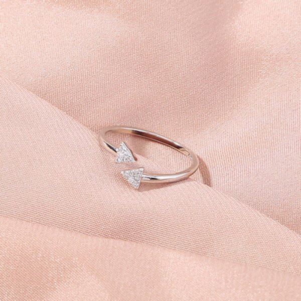 Triangle Sparkly Zircon Adjustable Ring