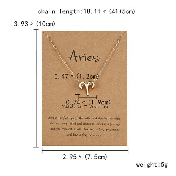 12 Constellation Zodiac Sign Necklaces Chokers For Women Girls - Image 10