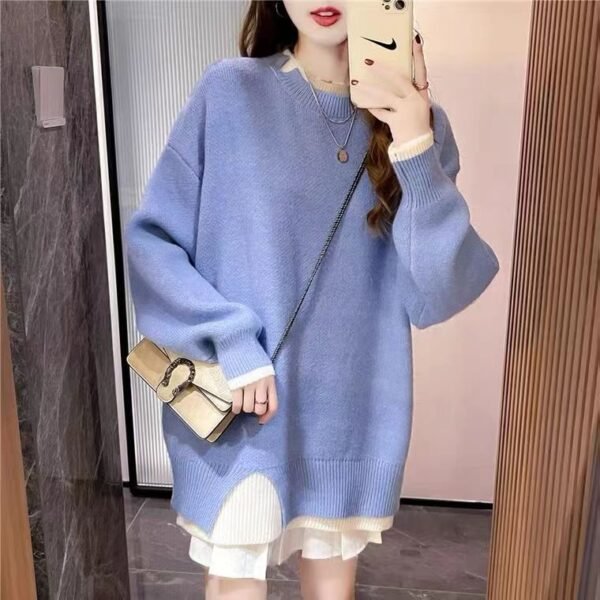 All-matching Loose Knitted Pullover Top - Image 9