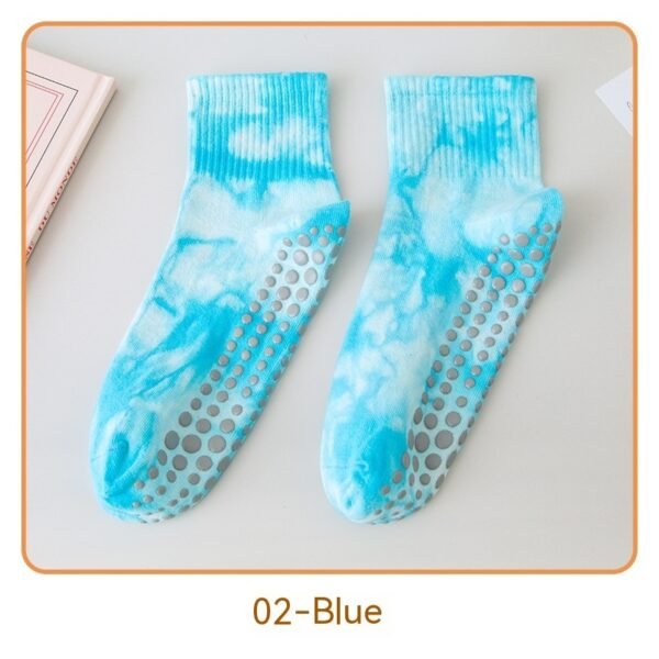 Yoga Socks Women Tie-dyed Non-slip Short Cotton - Image 4