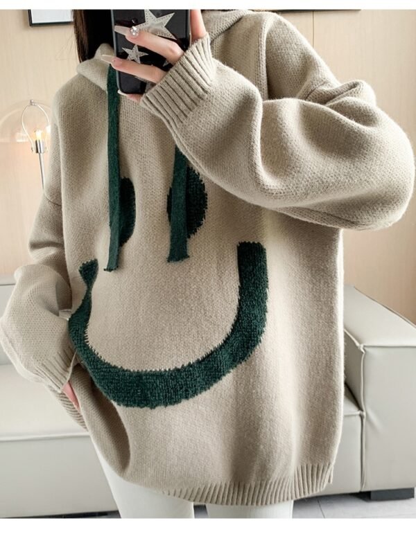 Women's Versatile Lazy Style Hooded Sweater - Image 6