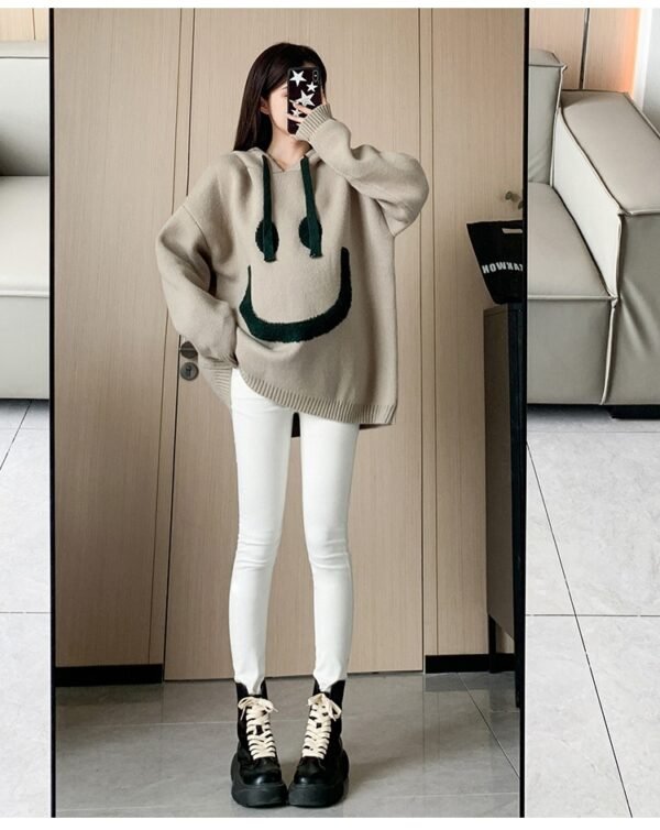Women's Versatile Lazy Style Hooded Sweater - Image 7