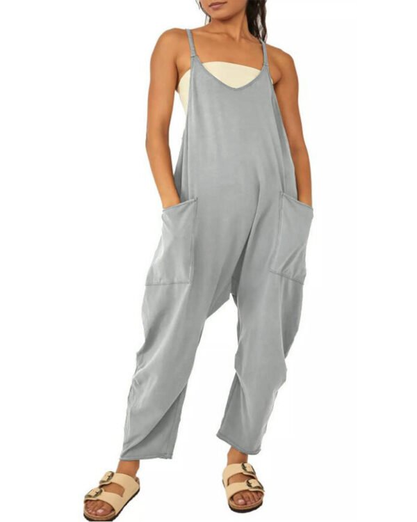 Zipper Pocket Sling Pants Jumpsuit - Image 7
