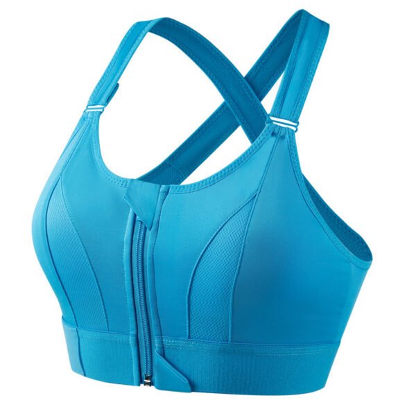 Adjustable Front Zipper Sports Bra - Image 6
