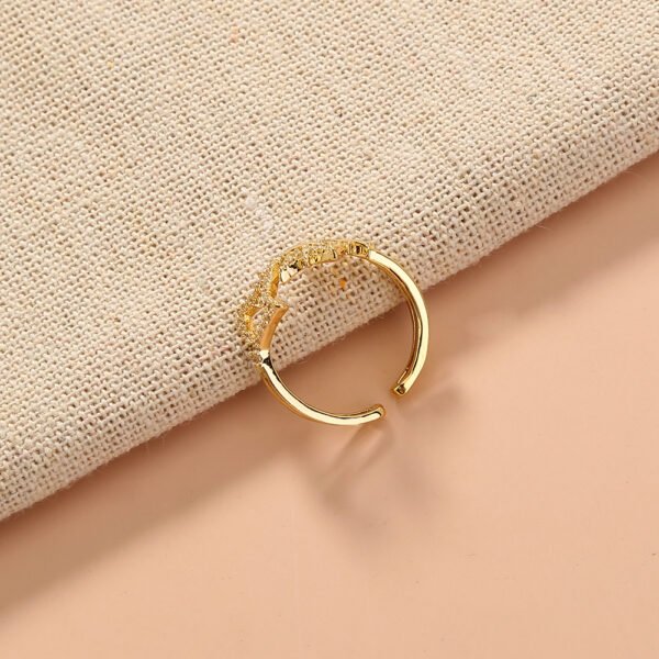 A Niche diamond-encrusted Pentagram ring, a delicate, star-studded opening ring - Image 3