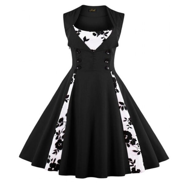 Women's Waist-tight Large Swing Hepburn Style Elegant Retro Dress - Image 9