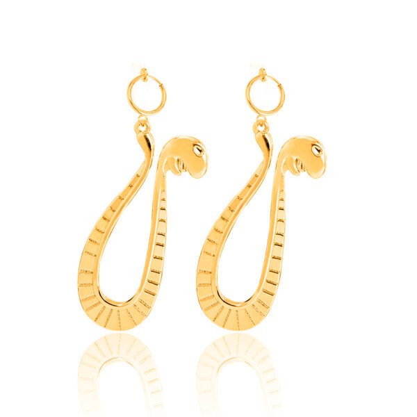 Anime One Piece Boa Hancock Snake Pendant Statement Earrings
