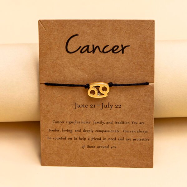 12 Constellation Zodiac Sign Rope Bracelet Adjustable Couple Bracelets - Image 10