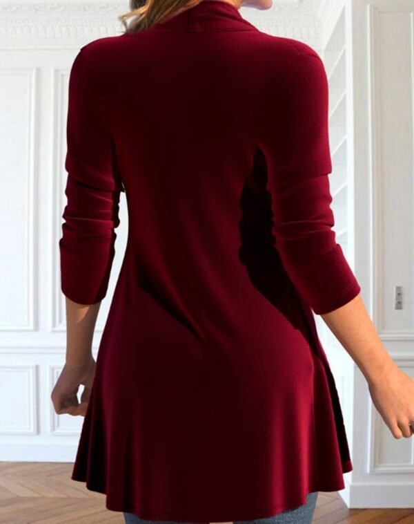 Autumn And Winter New European And American Sequin Stitching False Two-piece Suit Top For Women - Image 2