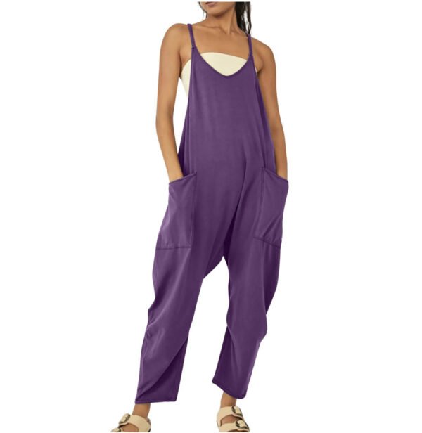 Zipper Pocket Sling Pants Jumpsuit - Image 9