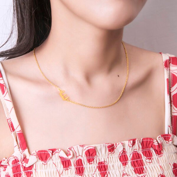 26 English Initials Letter Clavicle Chain Necklace Choker - Image 6