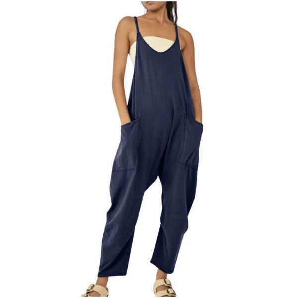 Zipper Pocket Sling Pants Jumpsuit - Image 2