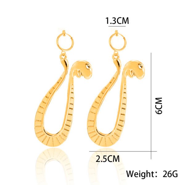 Anime One Piece Boa Hancock Snake Pendant Statement Earrings - Image 6