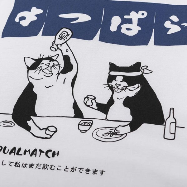 Letter Cartoon Print Breathable Loose Round Neck Short Sleeve T-Shirt - Image 6