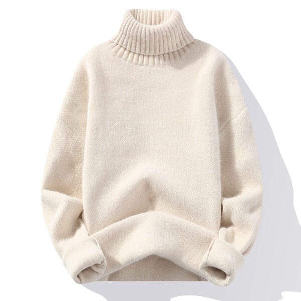 Autumn And Winter Thickened Mink-like Wool Korean Style Trendy Solid Color Casual Turtleneck Knitwear Sweater - Image 6