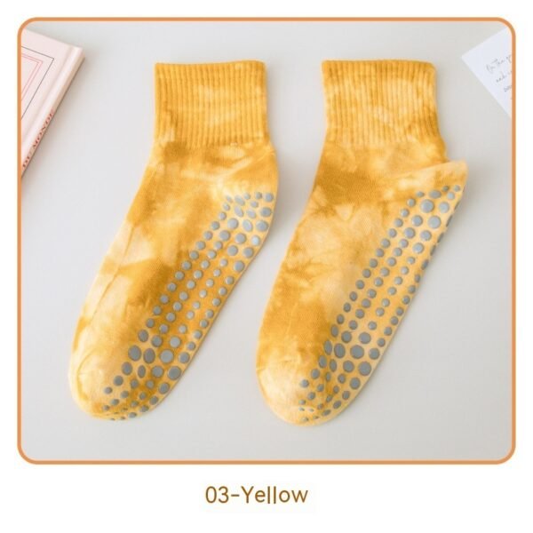 Yoga Socks Women Tie-dyed Non-slip Short Cotton - Image 5