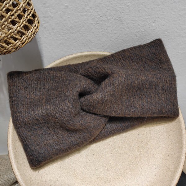 Autumn And Winter Wool French Cross Hairband - Image 5